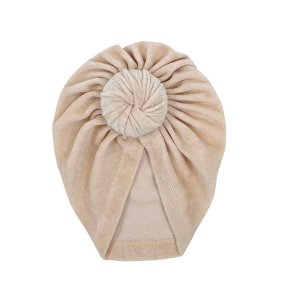 May Mays turban hat Mae velvet beige