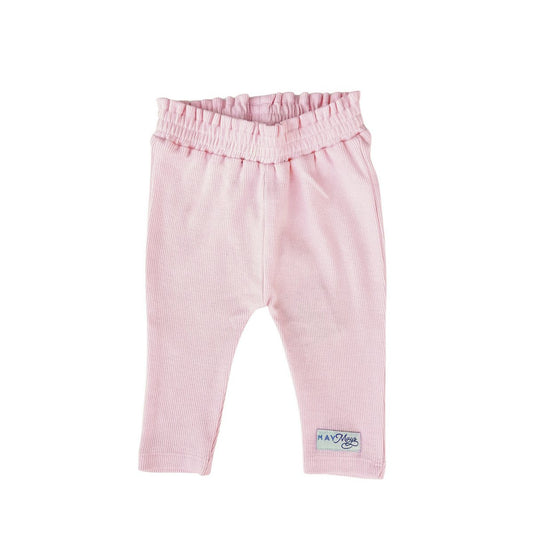 May Mays baby leggings Beau ruffle rib pink