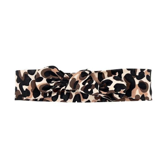 May Mays baby headband Lilly knotted leopard