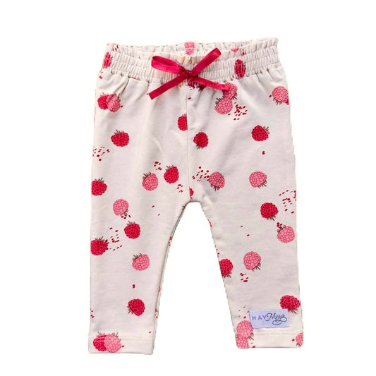 May Mays baby leggings Bella raspberries