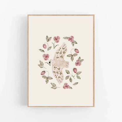 Set van 3 posters - Vlinders, vogels en bloemen | Spring garden - Bloemen - Insecten - Kinderkamer poster - Babykamer poster - Wanddecoratie