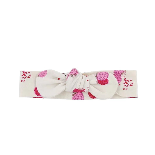 May Mays baby headband Bella knotted raspberries