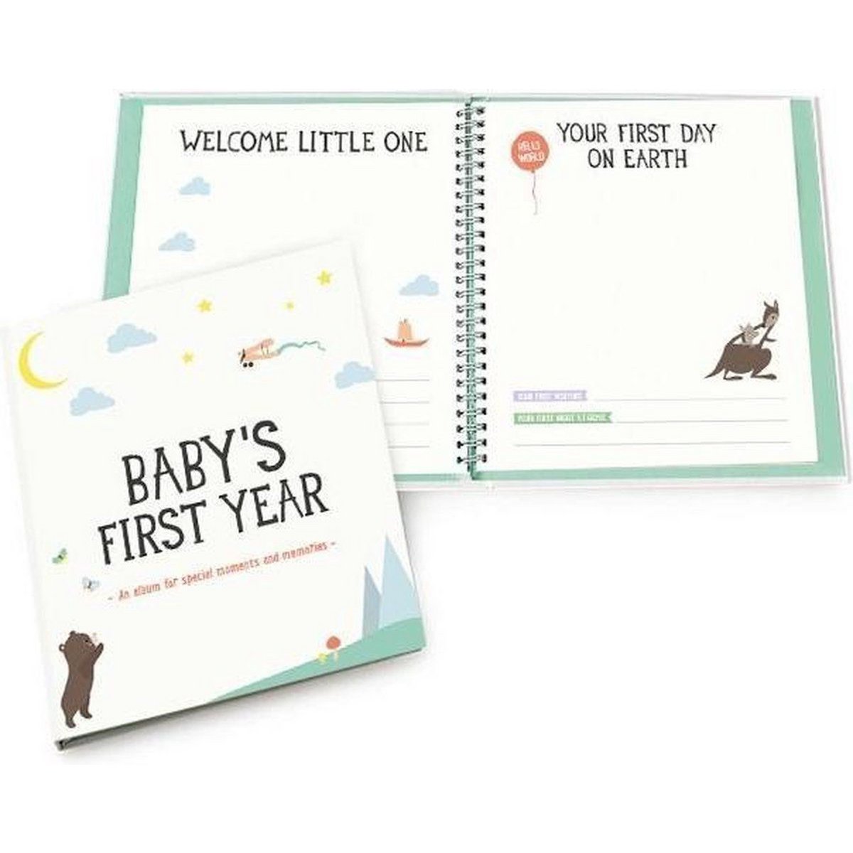 Milestone Baby's first year album (Engelstalig)