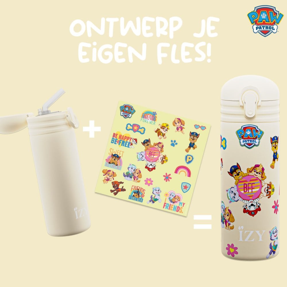 Thermosfles Kids - Paw Patrol - Friends Fureve - Stickervel - 350ML