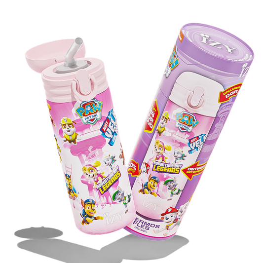 Thermosfles Kids - Paw Patrol - roze - stickers - 350ML